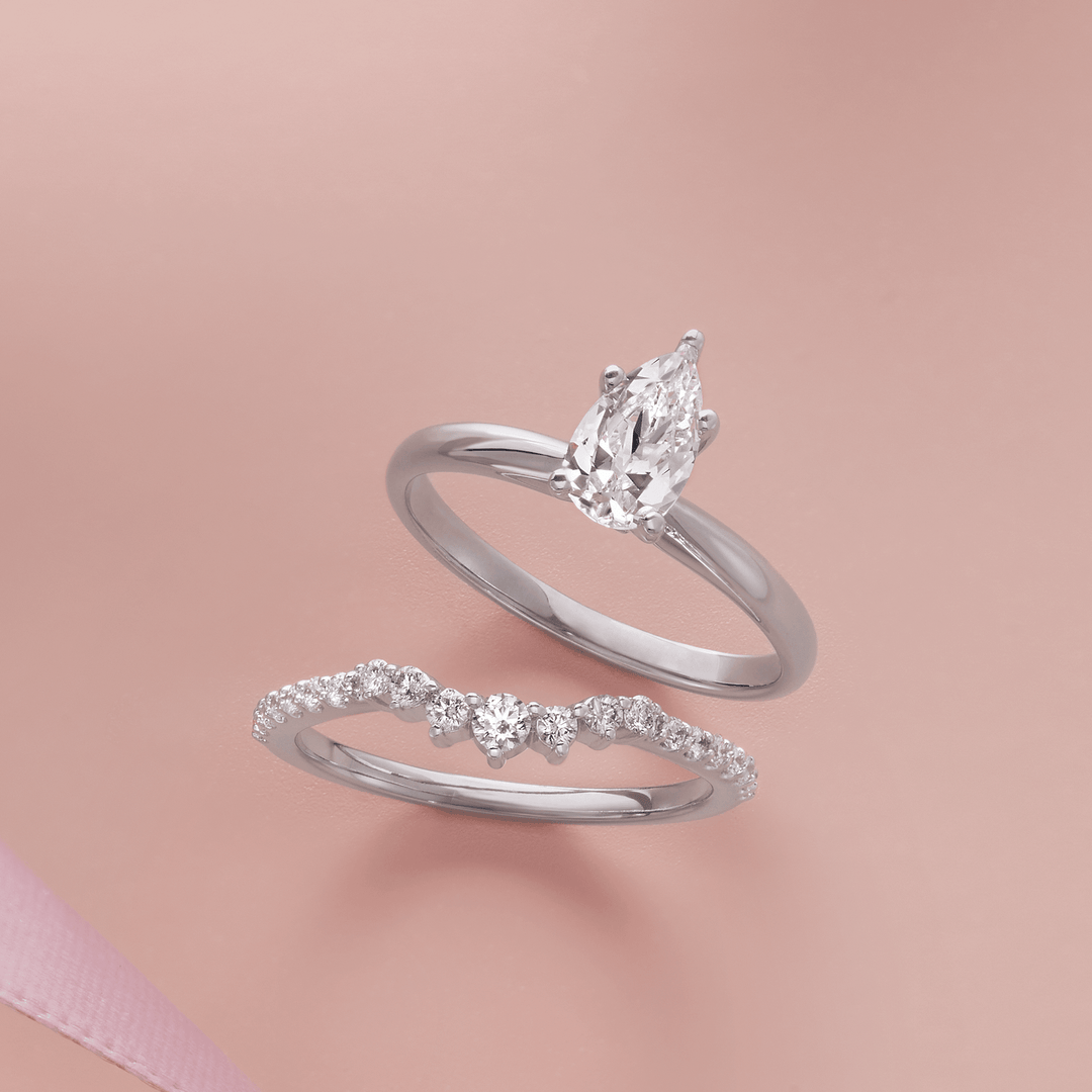 Julia Accented Contoured Diamond Band - Identity Diamonds