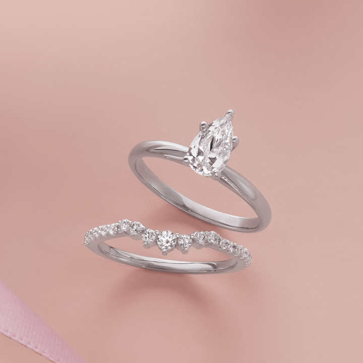 Julia Accented Contoured Diamond Band - Identity Diamonds