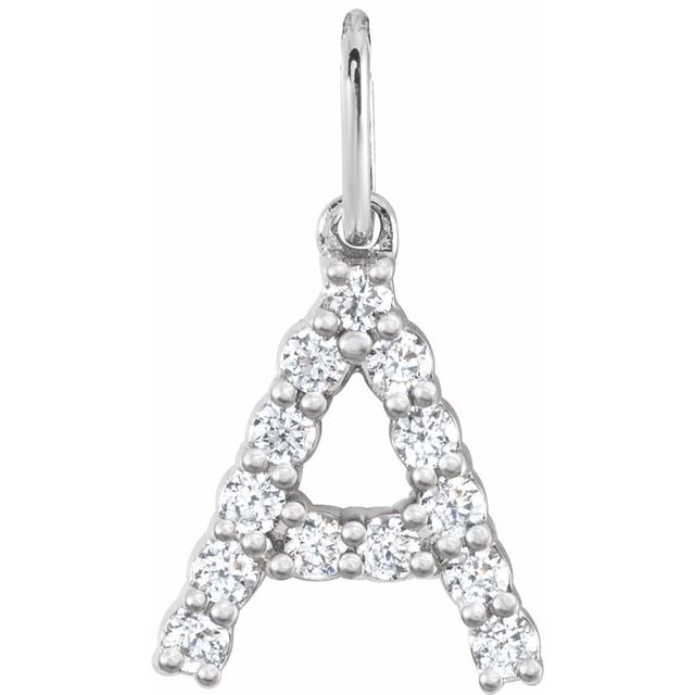 Initial Diamond Pendant (no chain) - Identity Diamonds