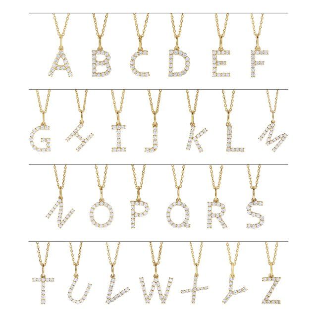 Initial Diamond Pendant (no chain) - Identity Diamonds