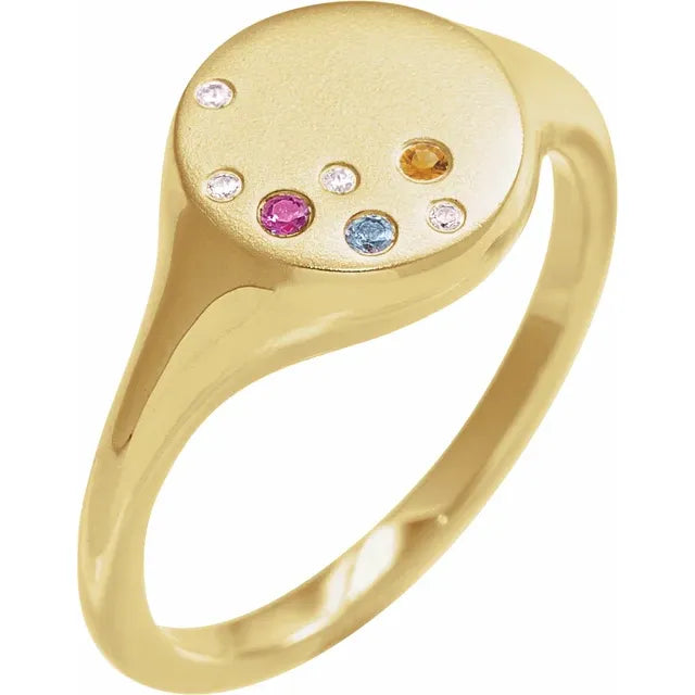 Constellation Family Signet Ring - Identity Diamonds