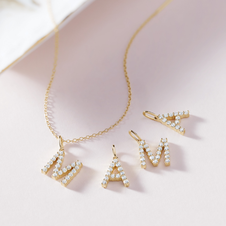 Initial Diamond Pendant (no chain) - Identity Diamonds