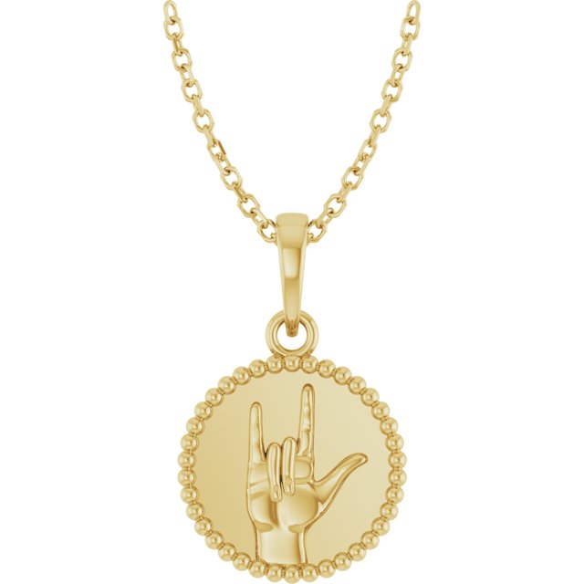 Sign Language Necklace