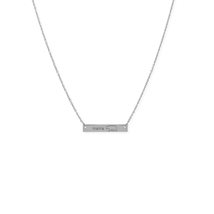 Mama Bear Bar Necklace - Identity Diamonds