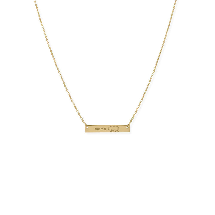 Mama Bear Bar Necklace - Identity Diamonds