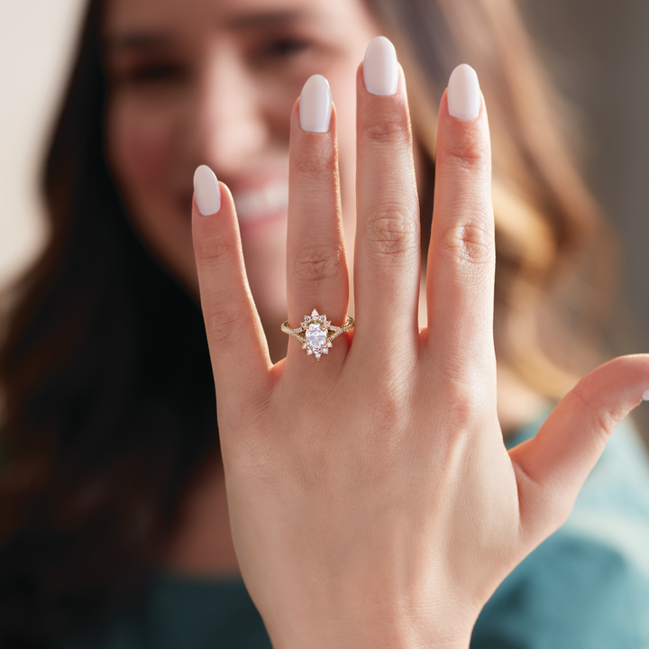 Wyona Oval Cut Diamond Engagement Ring - Identity Diamonds