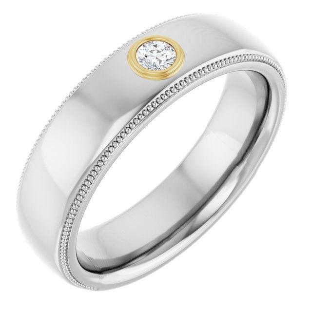 Men's Milgrain Diamond Band - Identity Diamonds