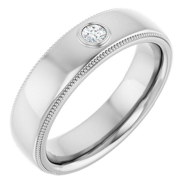 Men's Milgrain Diamond Band - Identity Diamonds