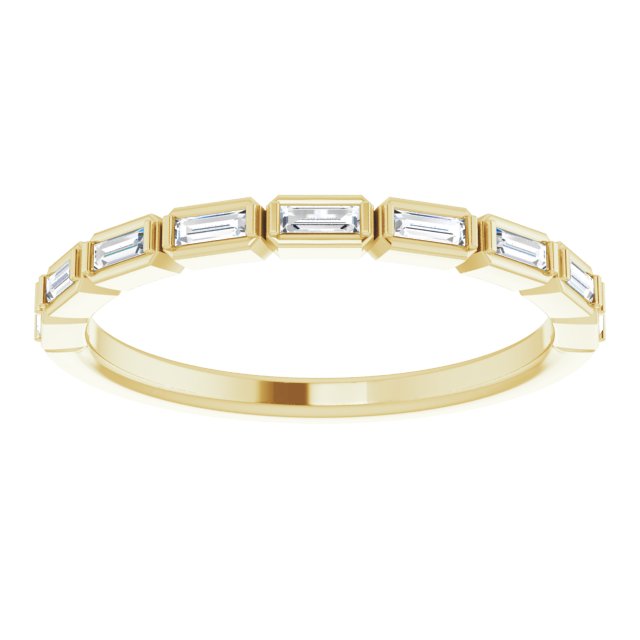 Gemma Baguette Diamond Bezel Band - Identity Diamonds