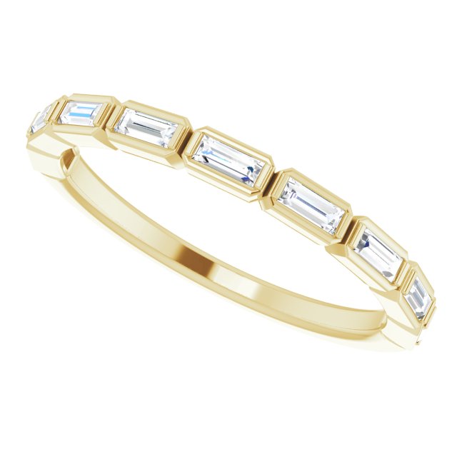 Gemma Baguette Diamond Bezel Band - Identity Diamonds