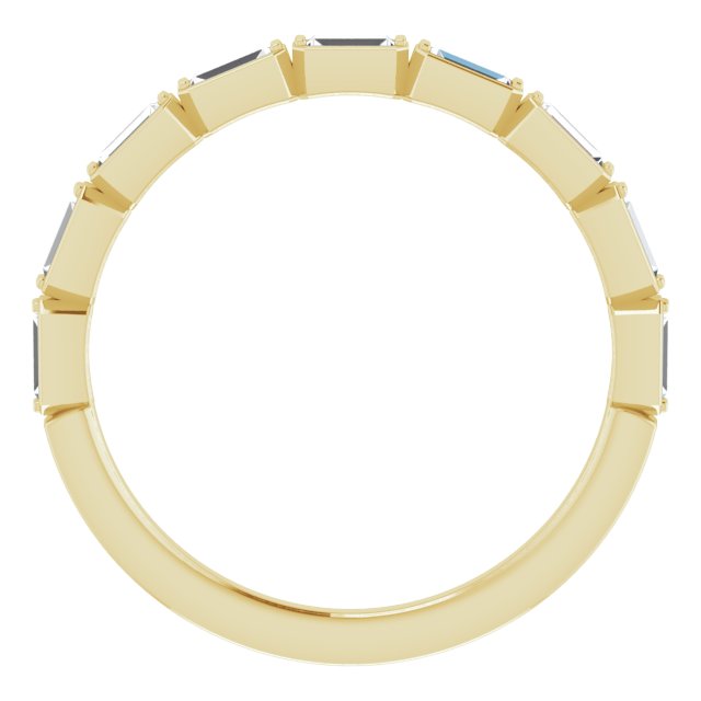 Gemma Baguette Diamond Bezel Band - Identity Diamonds