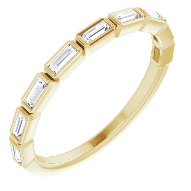 Gemma Baguette Diamond Bezel Band - Identity Diamonds