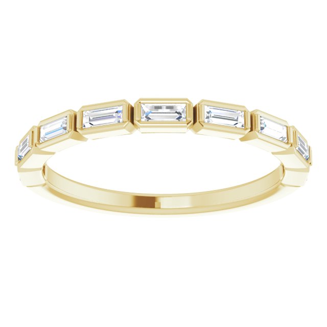 Gemma Baguette Diamond Bezel Band - Identity Diamonds