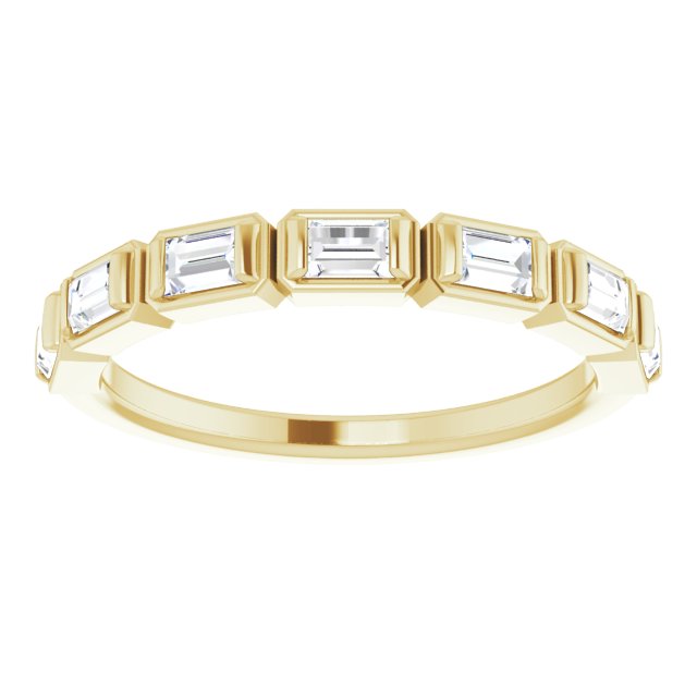 Gemma Baguette Diamond Bezel Band - Identity Diamonds