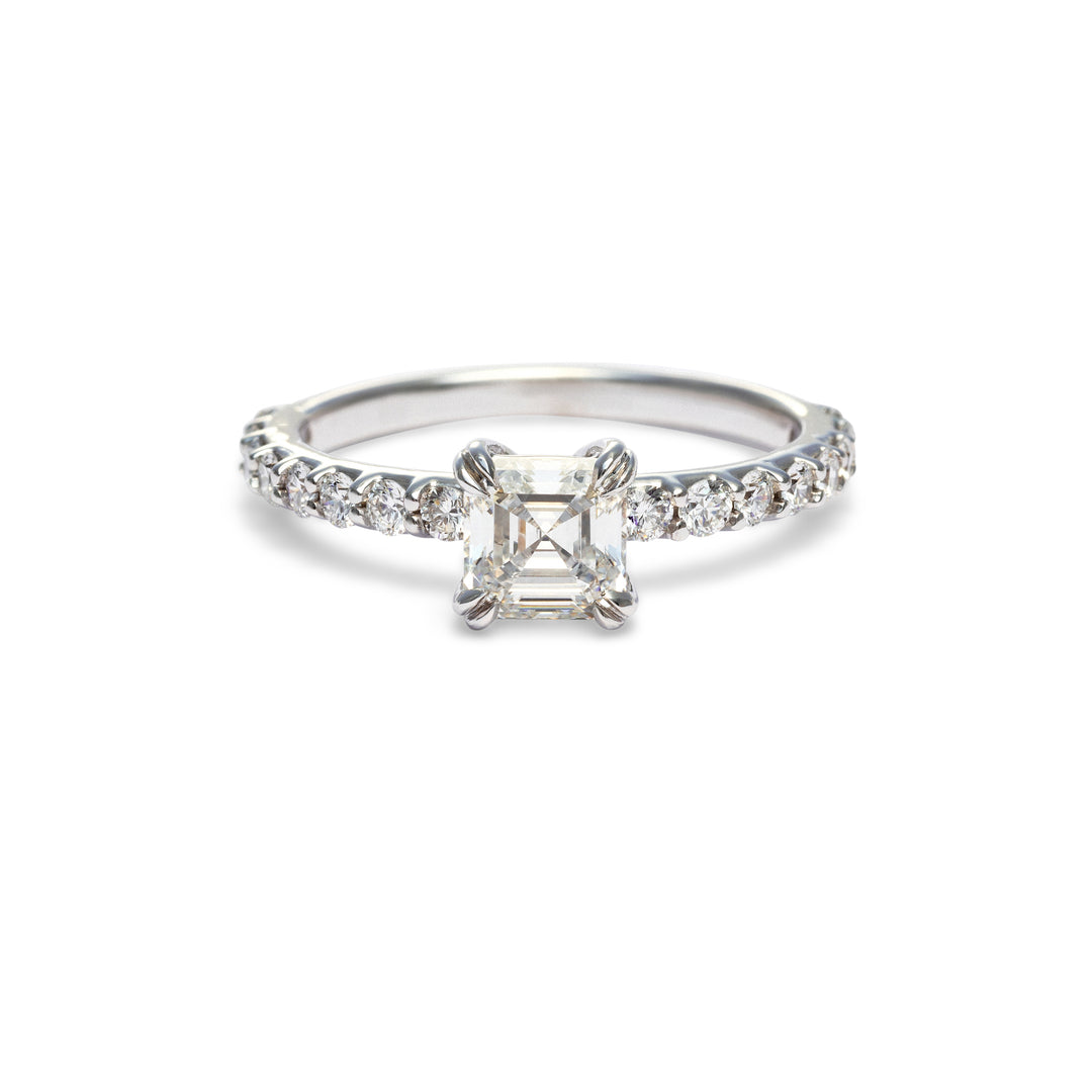 Jolie Asscher Cut Diamond Engagement Ring - Identity Diamonds