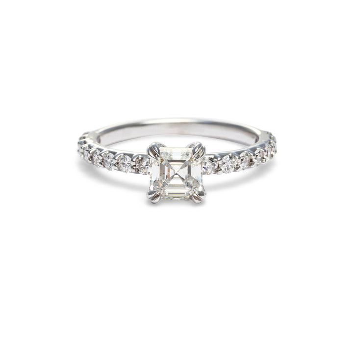 Jolie Asscher Cut Diamond Engagement Ring - Identity Diamonds