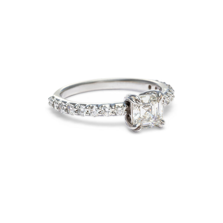 Jolie Asscher Cut Diamond Engagement Ring - Identity Diamonds