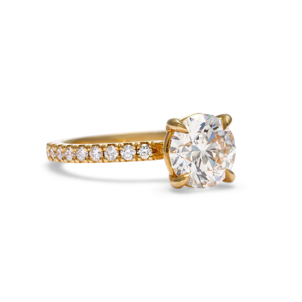 Levi Round Cut Engagement Ring - Identity Diamonds