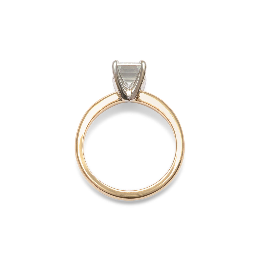 Ashley Emerald Cut Moissanite Engagement Ring - Identity Diamonds