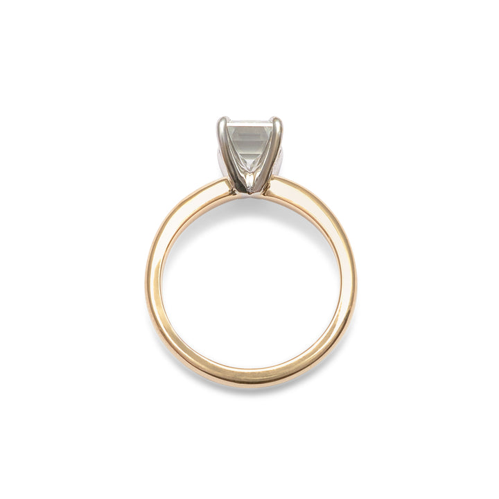 Ashley Emerald Cut Moissanite Engagement Ring - Identity Diamonds