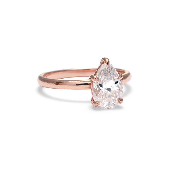 Jenny Pear Cut Moissanite Engagement Ring (5 prongs) - Identity Diamonds