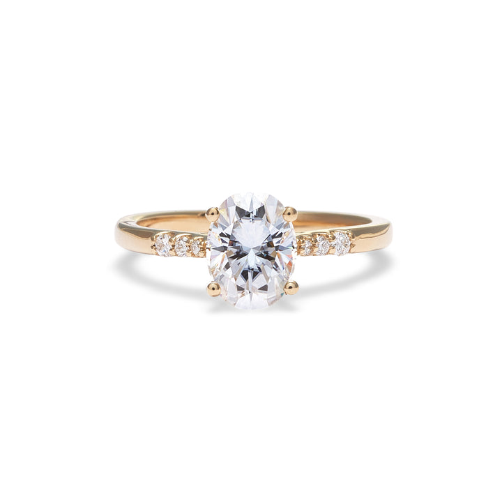 Lucy Oval Cut Moissanite Engagement Ring - Identity Diamonds