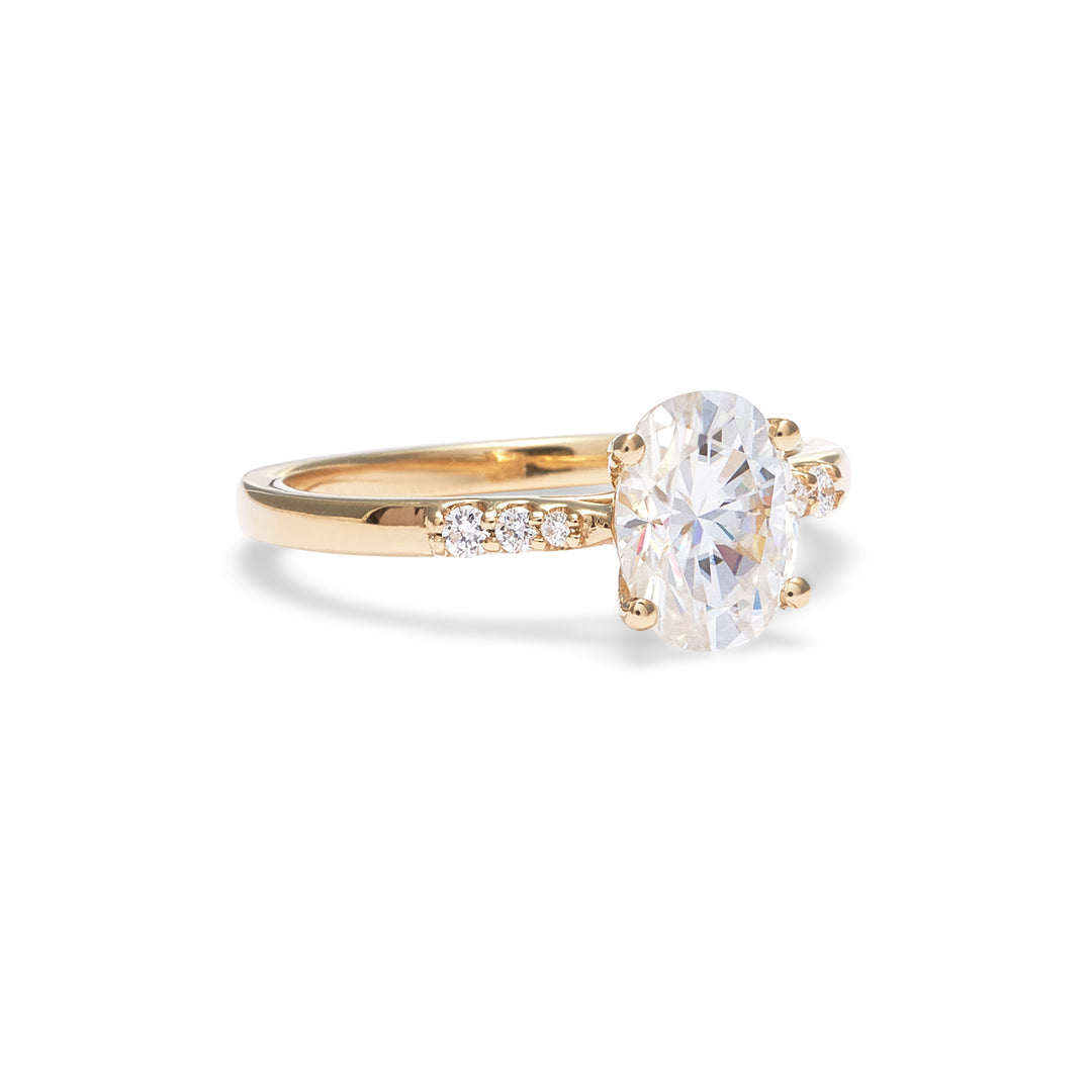 Lucy Oval Cut Moissanite Engagement Ring - Identity Diamonds