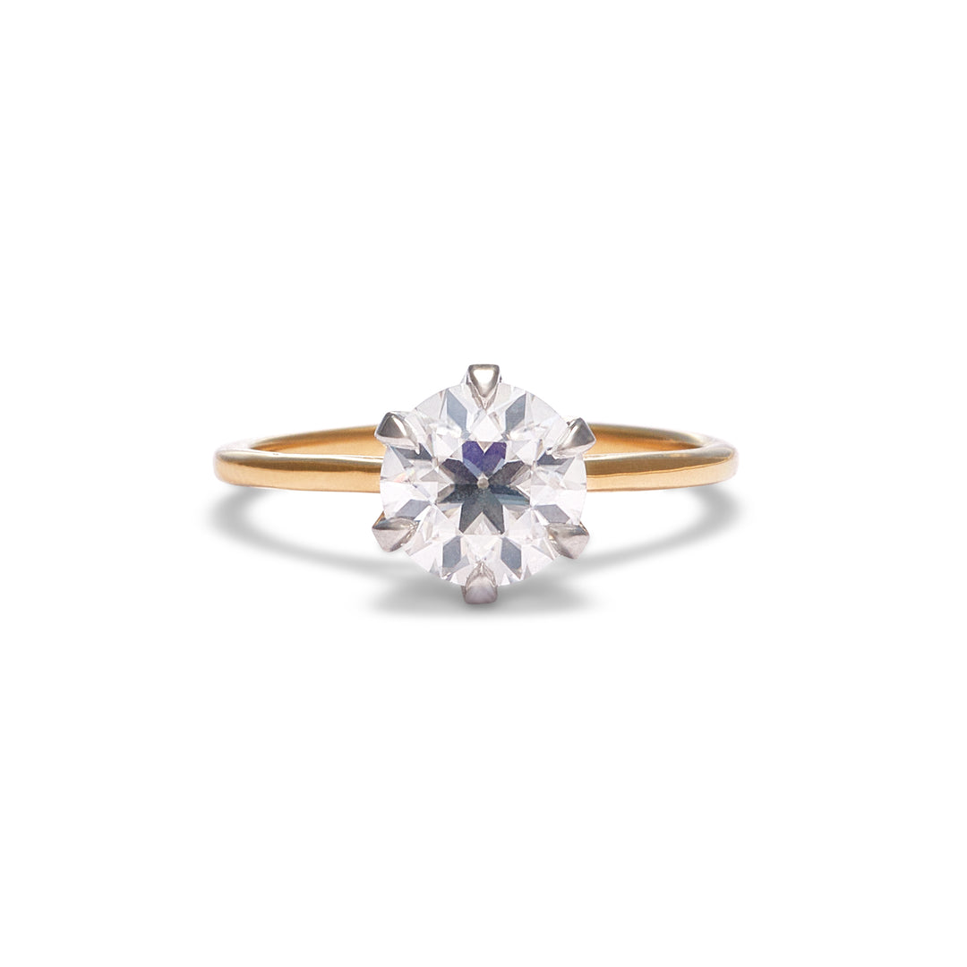 Libby Old Euro Cut Moissanite Engagement Ring - Identity Diamonds