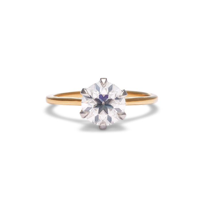 Libby Old Euro Cut Moissanite Engagement Ring - Identity Diamonds