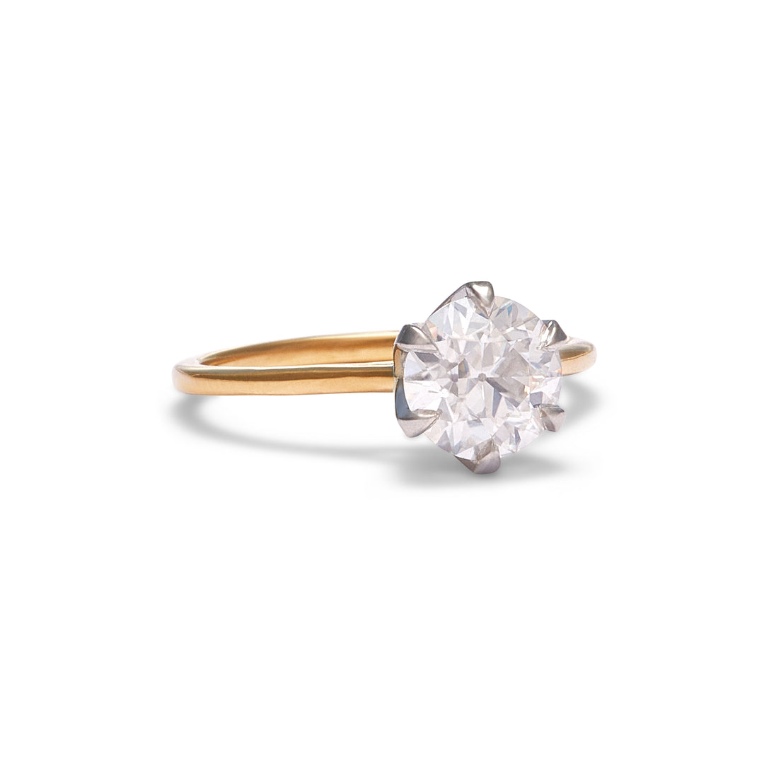 Libby Old Euro Cut Moissanite Engagement Ring - Identity Diamonds