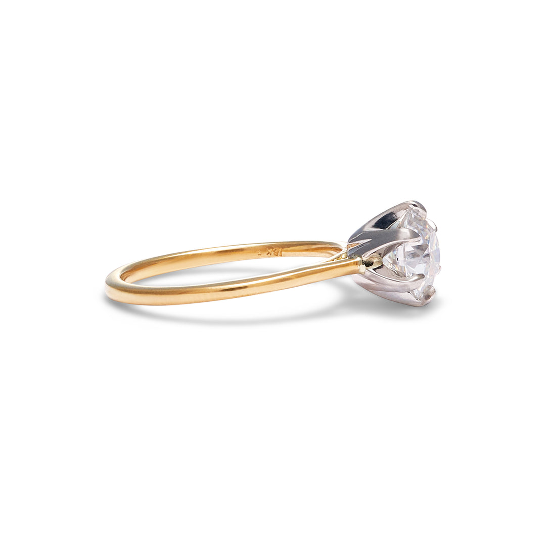 Libby Old Euro Cut Moissanite Engagement Ring - Identity Diamonds