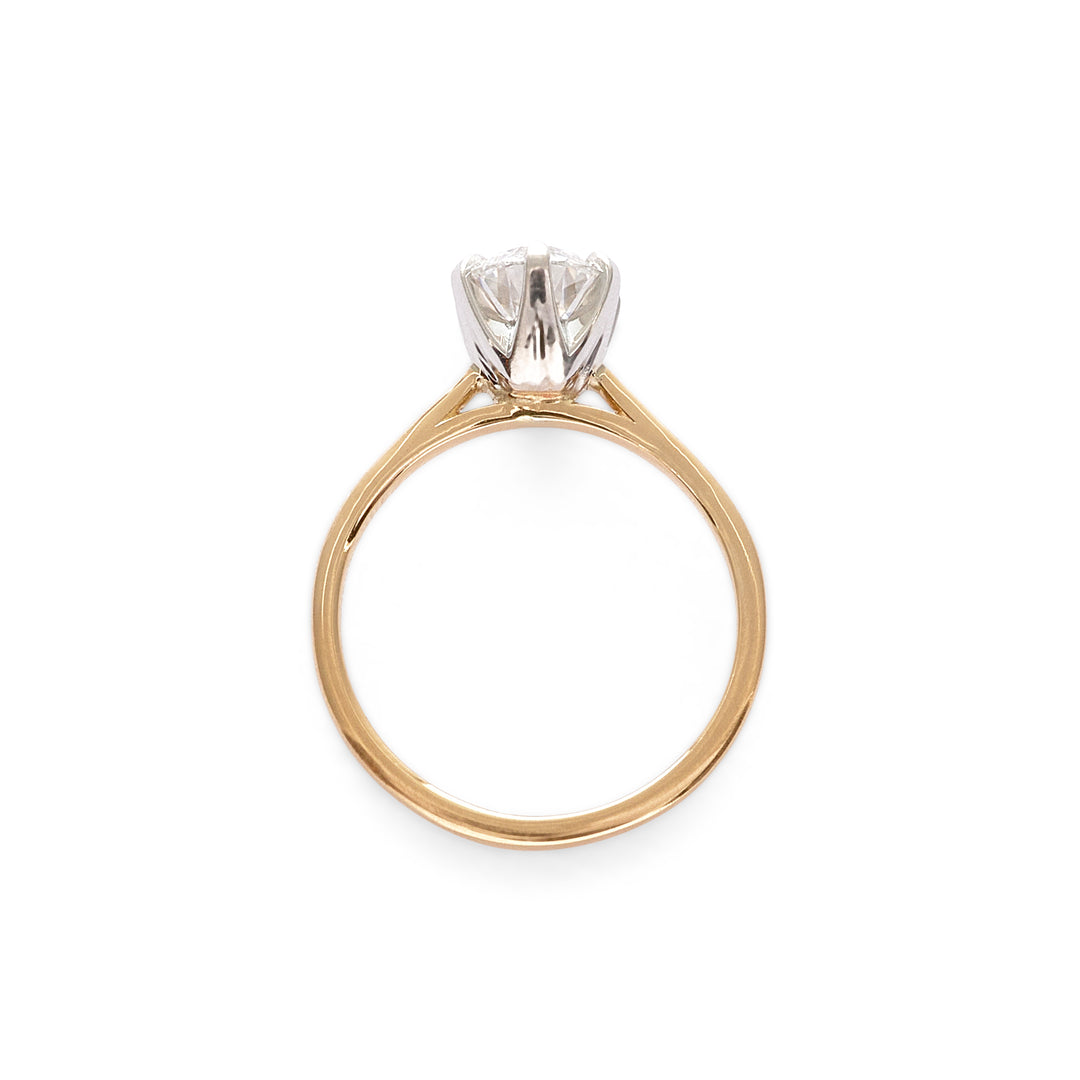 Libby Old Euro Cut Moissanite Engagement Ring - Identity Diamonds