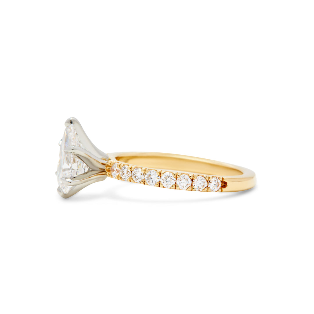 Astrid Pear Cut Diamond Engagement Ring - Identity Diamonds