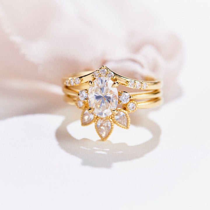 Avea Oval Cut Moissanite Engagement Ring - Identity Diamonds
