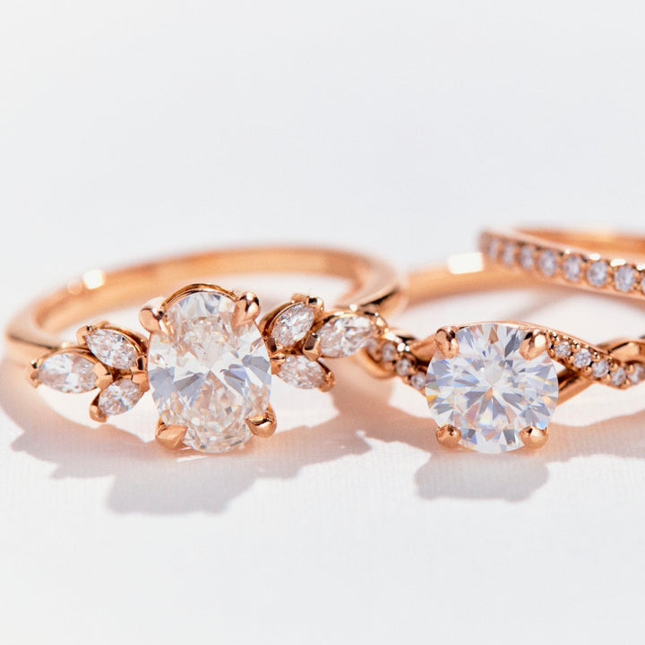 Daisy Oval Cut Engagement Ring - Identity Diamonds