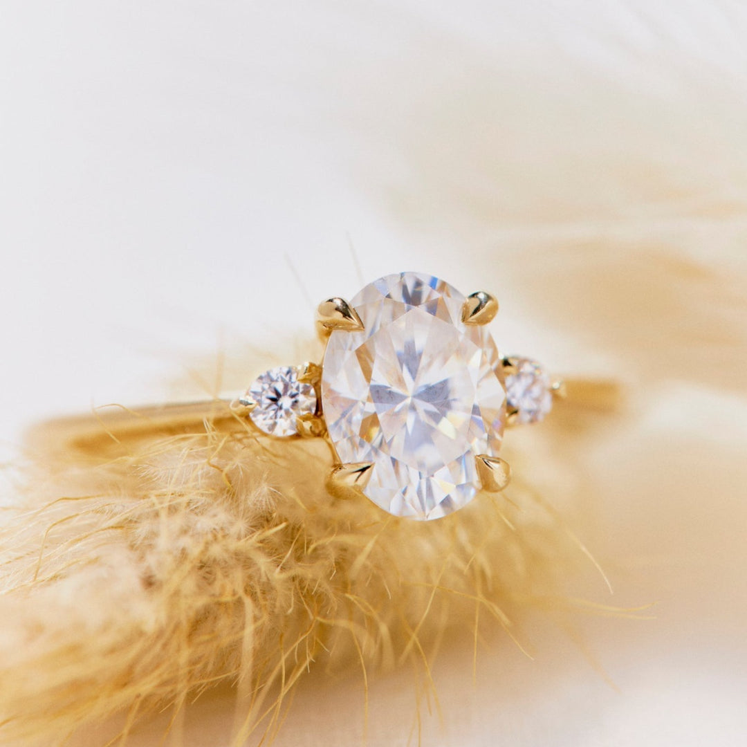 Avea Oval Cut Moissanite Engagement Ring - Identity Diamonds