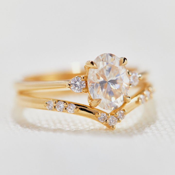 Avea Oval Cut Moissanite Engagement Ring - Identity Diamonds