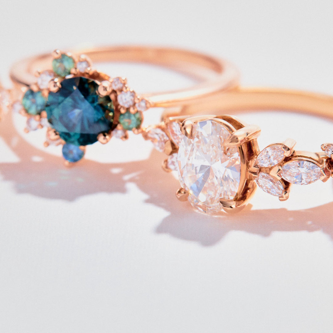 Daisy Oval Cut Engagement Ring - Identity Diamonds