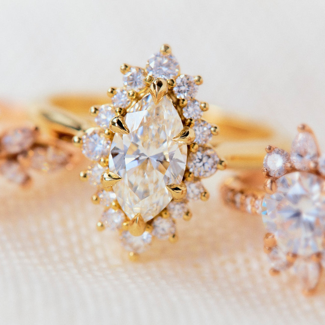 Heidi Marquise Cut Moissanite Engagement Ring - Identity Diamonds
