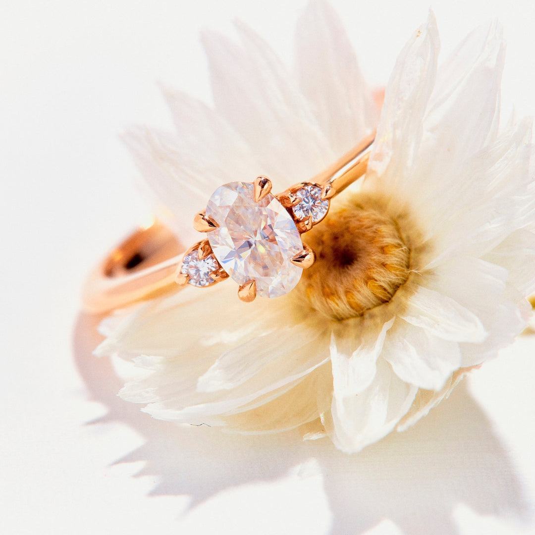 Avea Oval Cut Moissanite Engagement Ring - Identity Diamonds