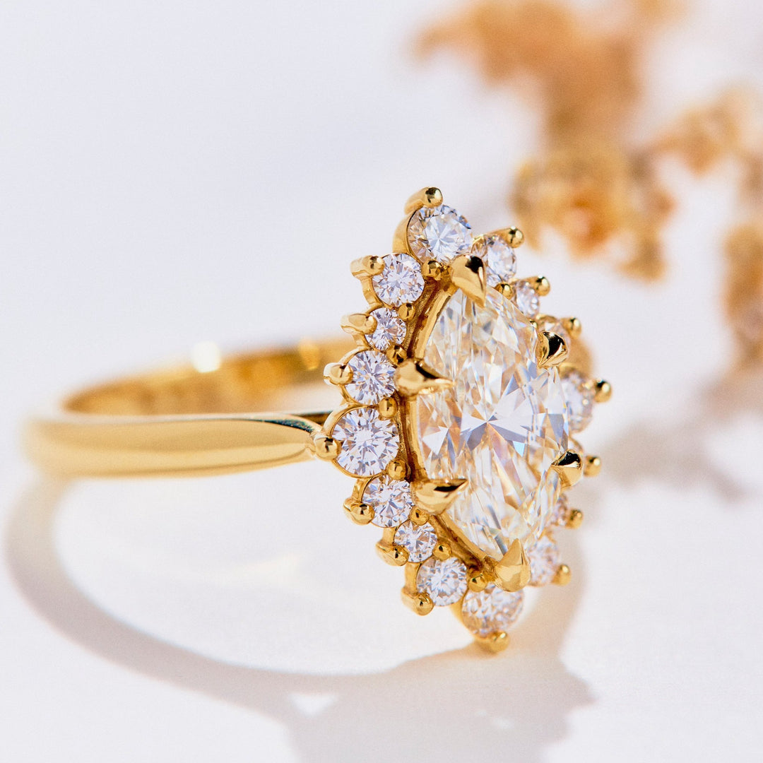 Heidi Marquise Cut Diamond Engagement Ring - Identity Diamonds