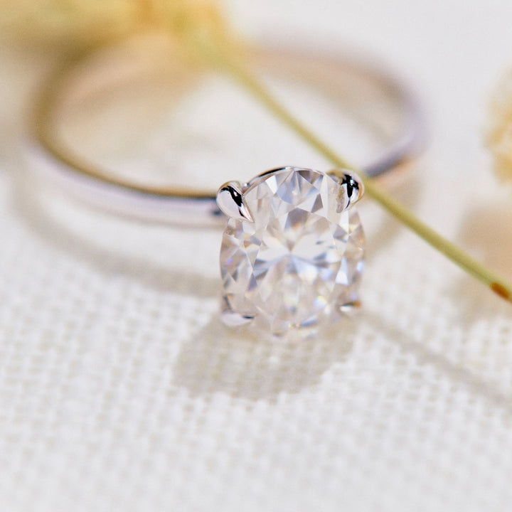 Jenny Oval Cut Moissanite Engagement Ring - Identity Diamonds