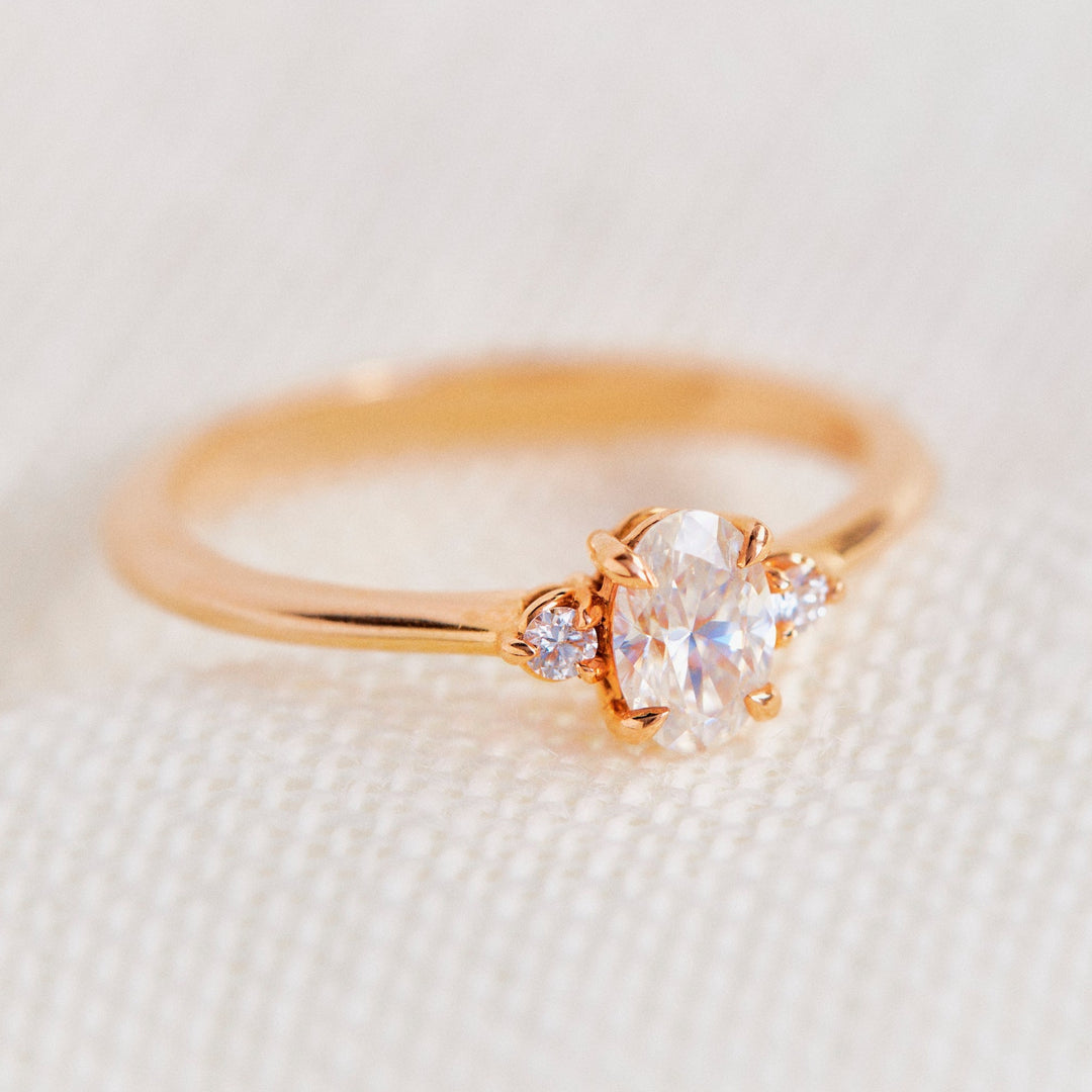 Avea Oval Cut Moissanite Engagement Ring - Identity Diamonds