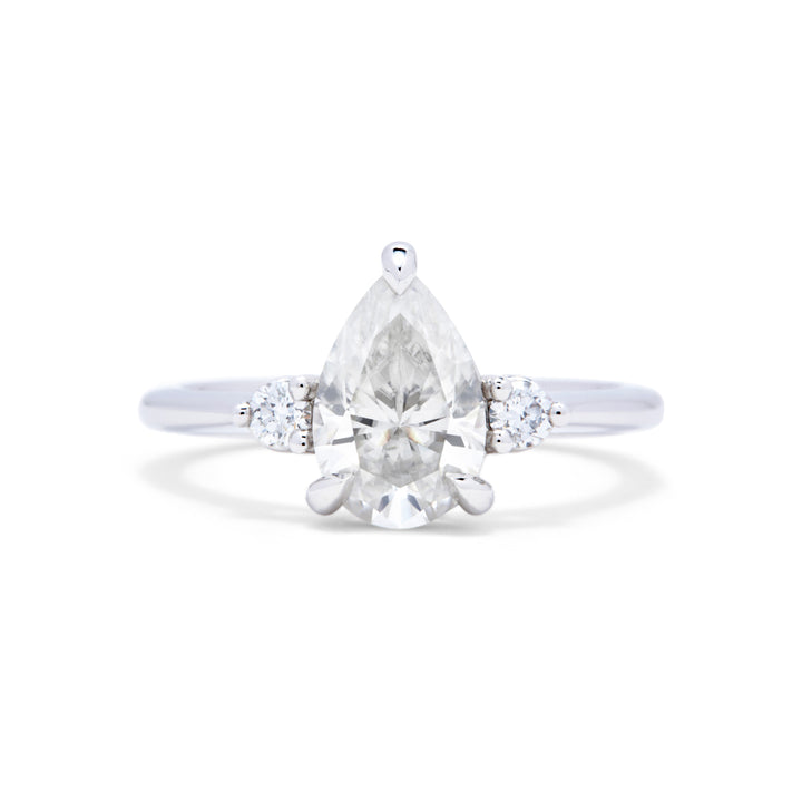 Avea Pear Cut Moissanite Engagement Ring - Identity Diamonds