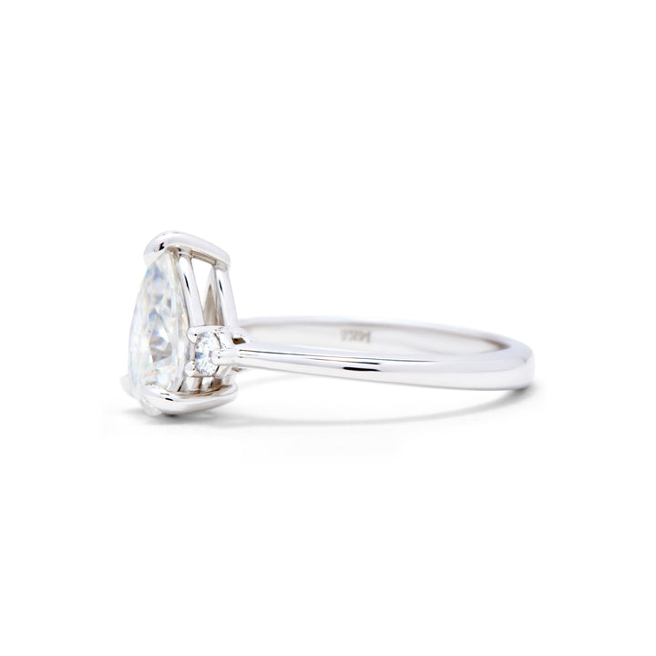 Avea Pear Cut Moissanite Engagement Ring - Identity Diamonds