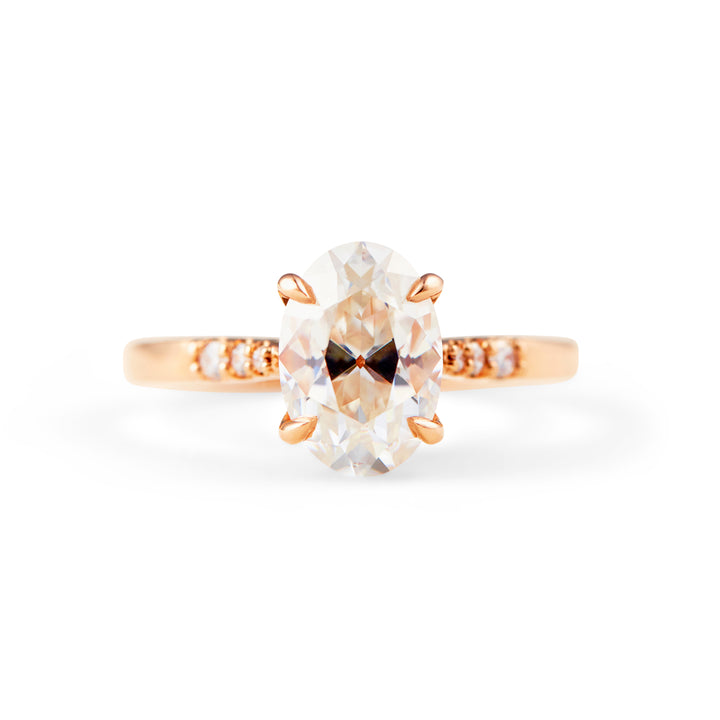 Lucy Oval Cut Moissanite Engagement Ring - Identity Diamonds