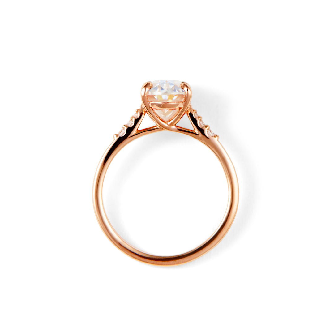 Lucy Oval Cut Moissanite Engagement Ring - Identity Diamonds