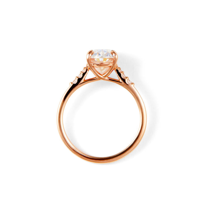 Lucy Oval Cut Moissanite Engagement Ring - Identity Diamonds