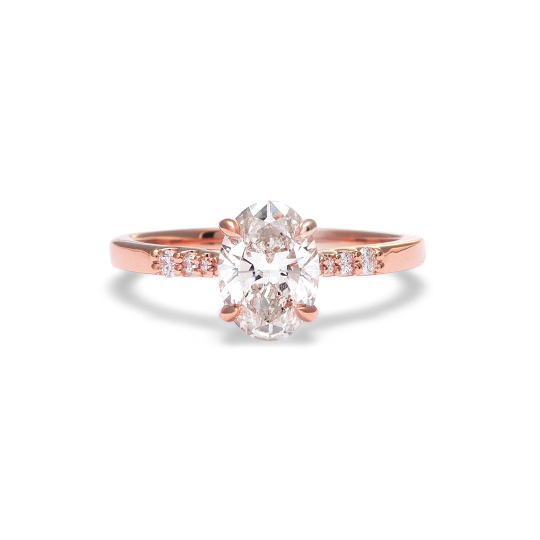 Lucy Oval Diamond Engagement Ring - Identity Diamonds