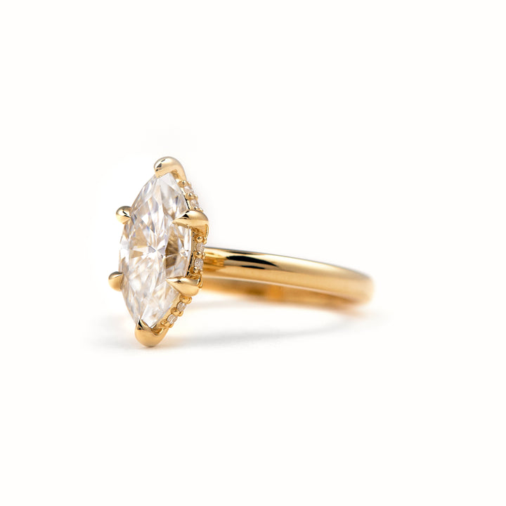 Gabriella Marquise Cut Moissanite Engagement Ring
